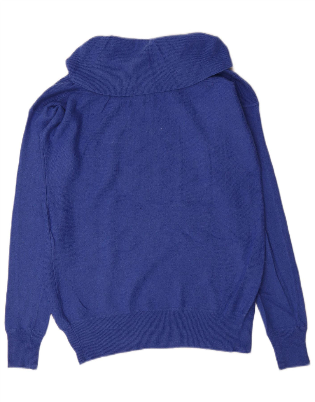 Reiss Dame Oversized Roll Neck Jumper Sweater UK 10 Small Blue Viscose