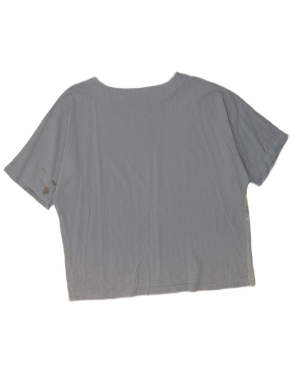 Together Dame Grafisk T-Shirt Top UK 16/18 Large Blue Hawaiian