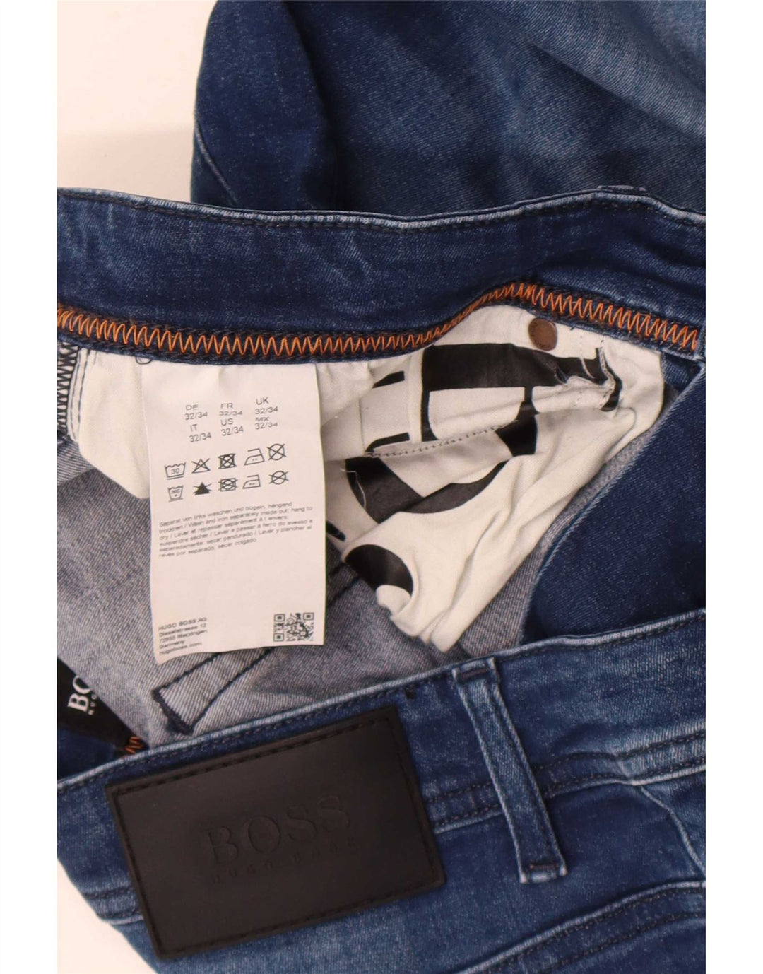 Hugo Boss Dame Delaware Slim Jeans W32 L34 Blå Bomuld