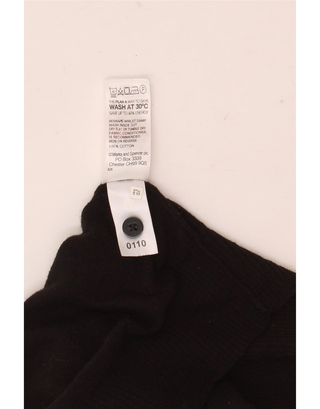 Marks & Spencer Dame 3/4-ærmet Crop cardigan sweater UK 14 Medium Black
