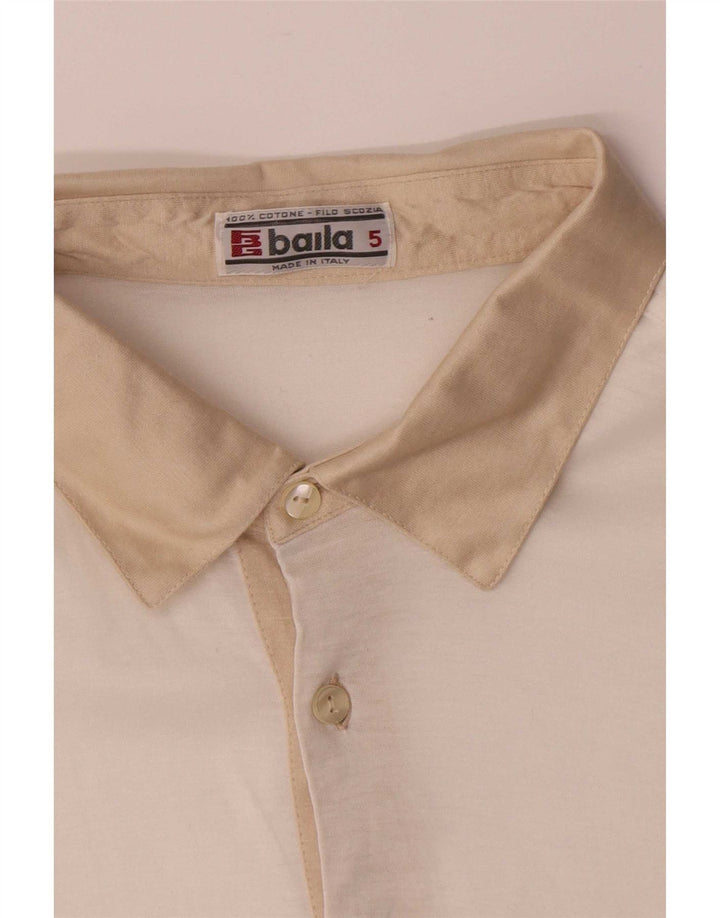 Baila Polo Shirt til mænd Lille Beige Colourblock Bomuld