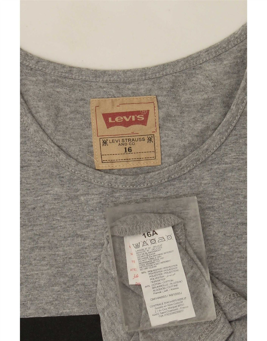 Levi's Girls Grafisk T-Shirt Top 15-16 år Grå Flecked Polyester
