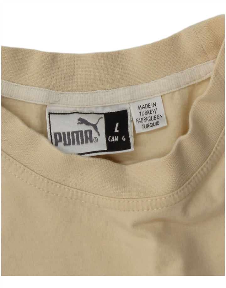 Puma Herre Grafisk T-Shirt Top Stor Beige