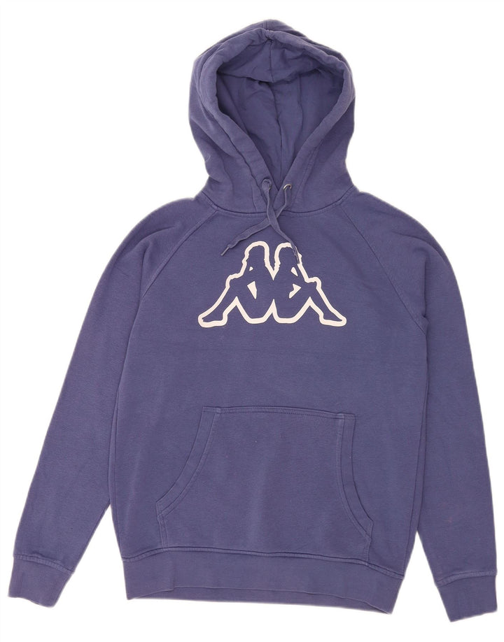Kappa Herre grafisk Regular Fit Hoodie Jumper Lille Blå Bomuld