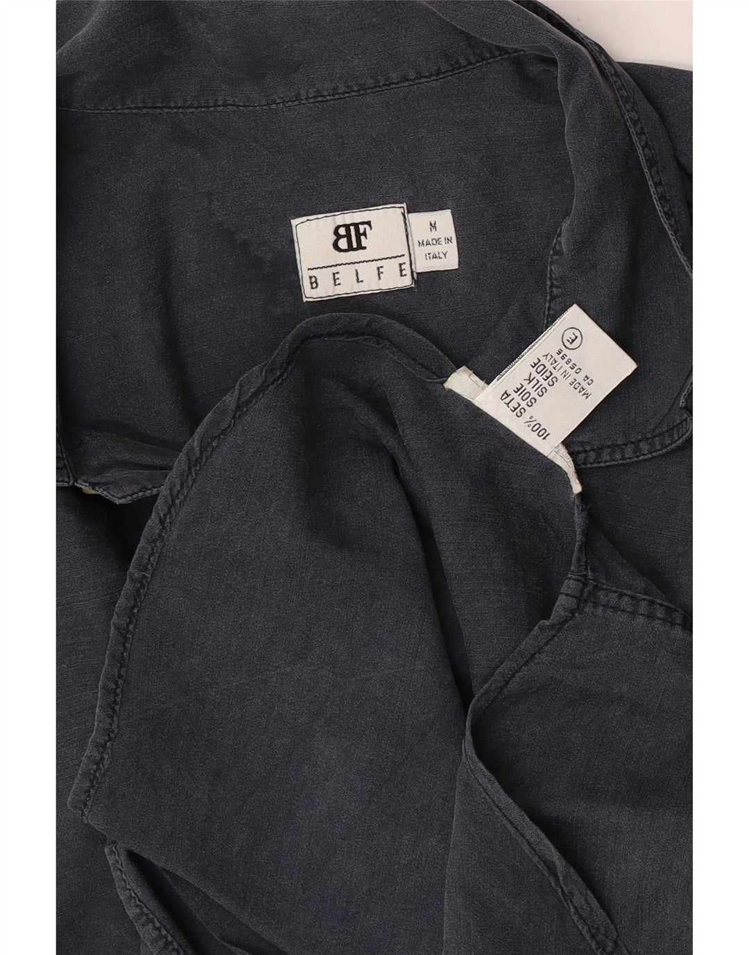 Belfe & Belfe Herre Kortærmet Pullover Shirt Medium Grå Silke