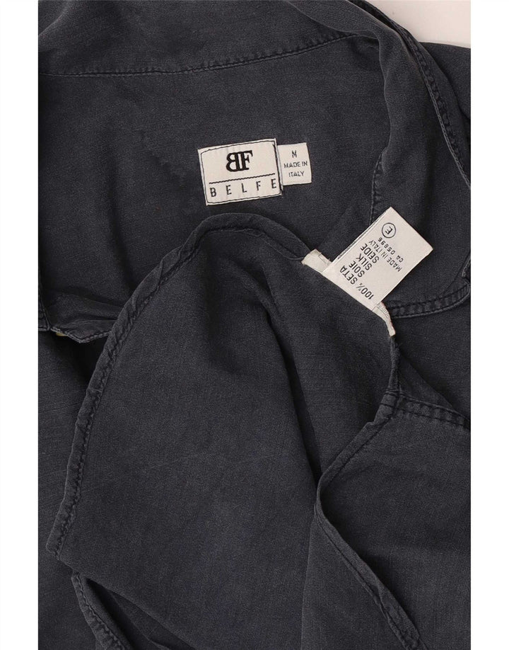 Belfe & Belfe Herre Kortærmet Pullover Shirt Medium Grå Silke