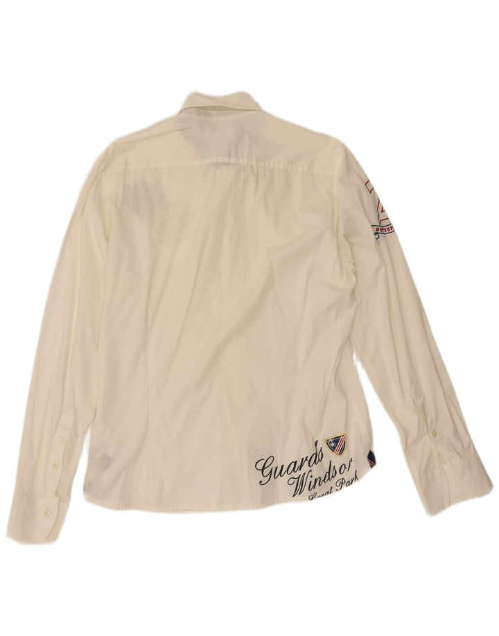 La Martina Herre Grafisk Slim Fit Skjorte Stor Hvid