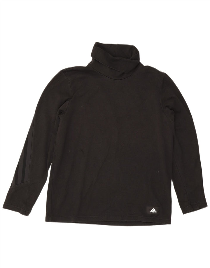 Adidas Herre Roll Neck Top Langærmet Medium Sort Bomuld