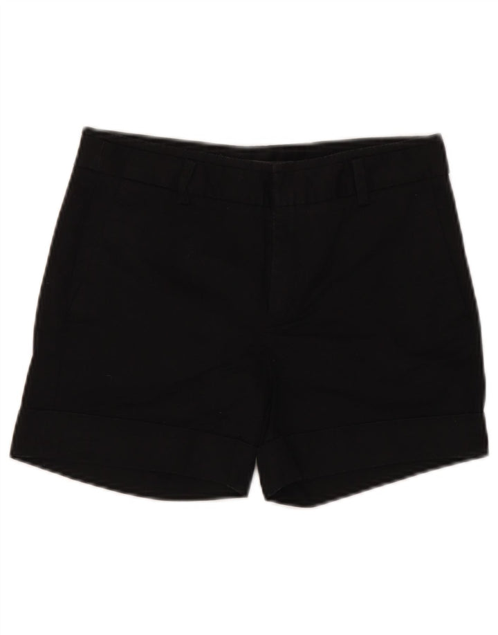 ZARA Chino Shorts til kvinder EU 34 2XS W24 Sort Bomuld