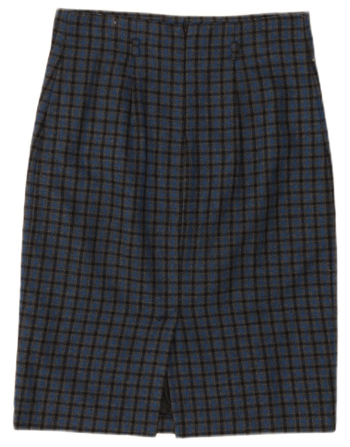 BENETTON Pencil Nederdel til kvinder W28 Medium Blue Check