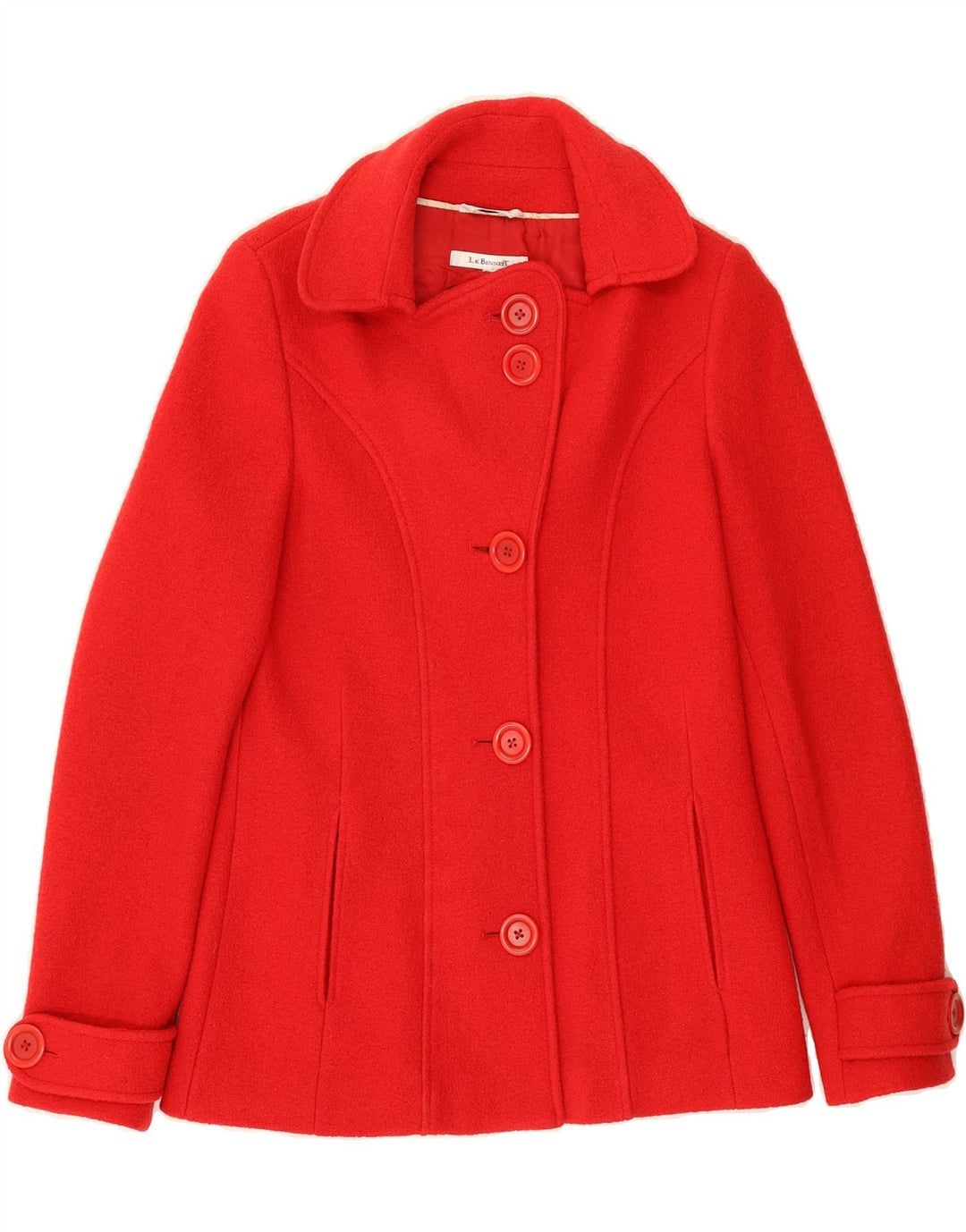L.K. BENNETT Womens Jacket UK 12 Medium  Red Wool Vintage L.K. Bennett and Second-Hand L.K. Bennett from Messina Hembry 
