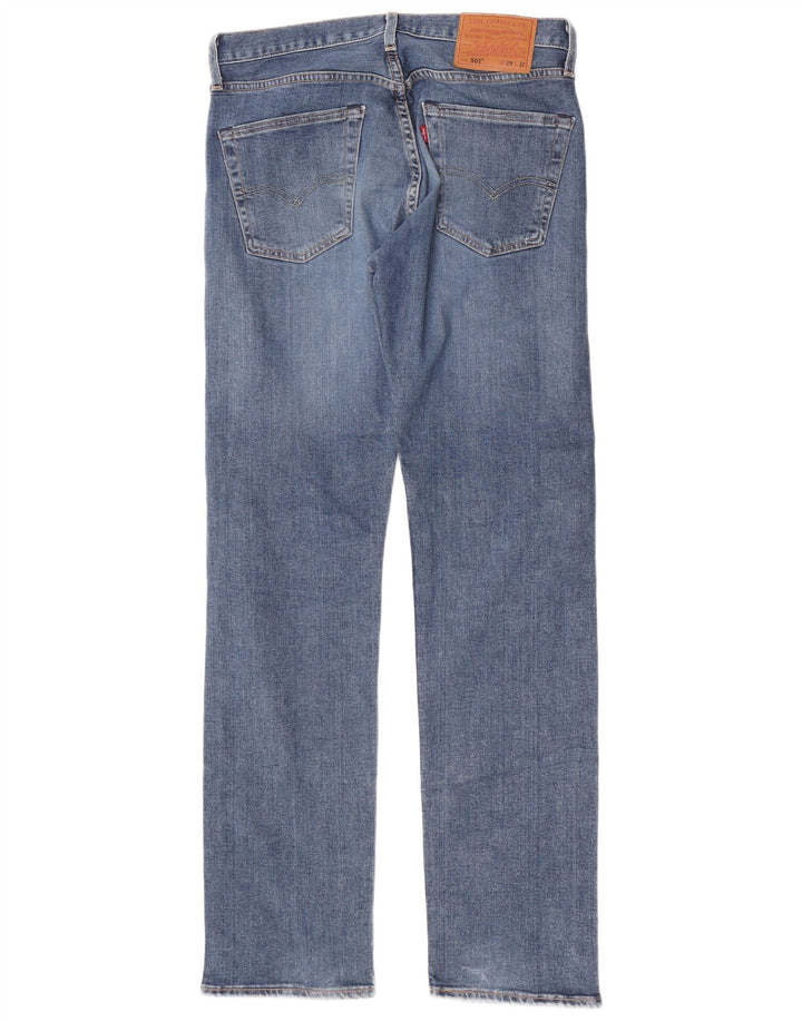 Levi's Herre 501 Straight Jeans W29 L32 Blå Bomuld