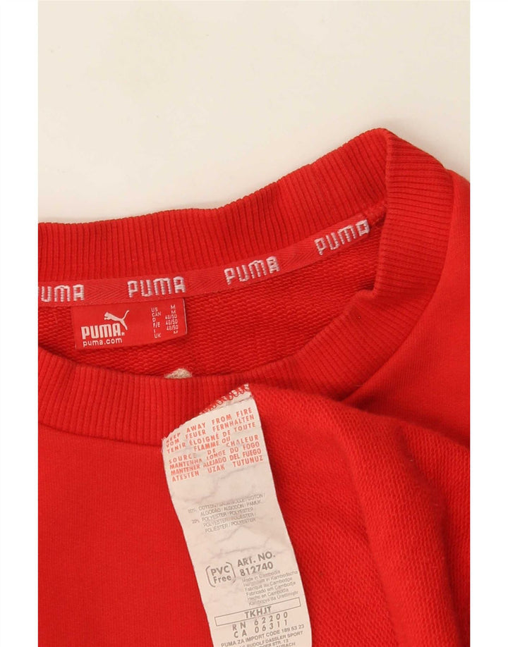 Puma Herre Grafisk Sweatshirt Jumper Medium Rød Bomuld