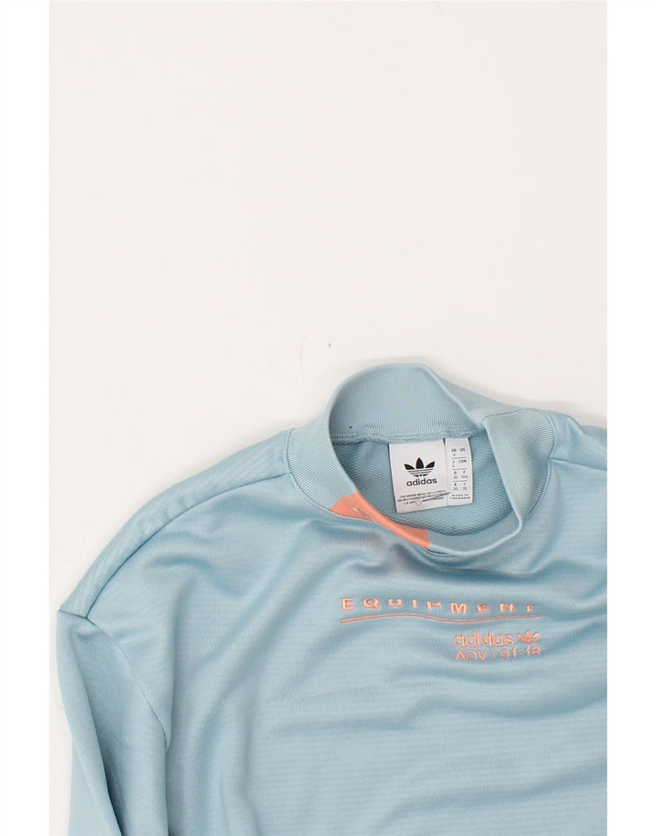 ADIDAS Boys Short Sleeve Sweatshirt Jumper 13-14 Years Blue | Vintage Adidas | Thrift | Second-Hand Adidas | Used Clothing | Messina Hembry 