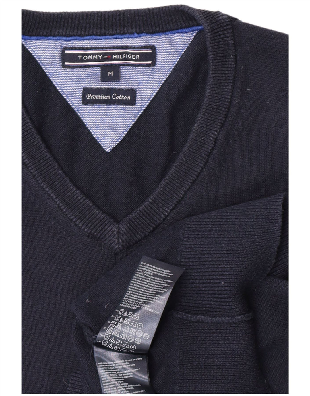 Tommy Hilfiger Herre V-hals sweater Medium Marineblå Bomuld