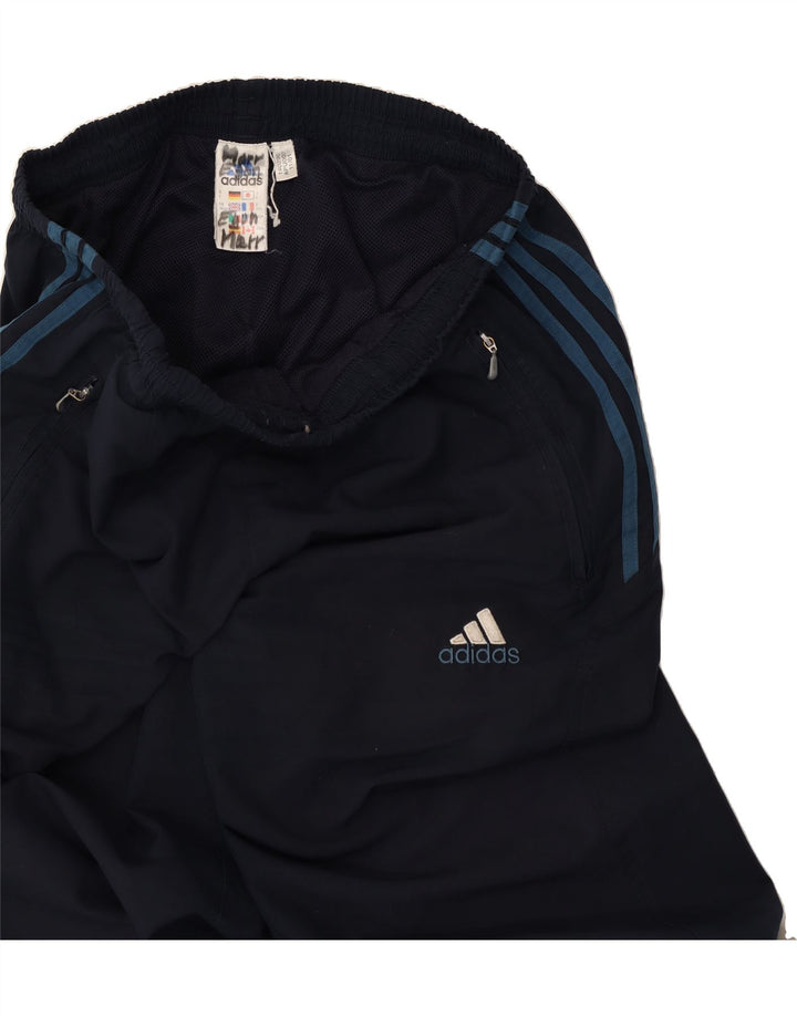 ADIDAS Mens Tracksuit Trousers Joggers UK 38/40 Medium Navy Blue Polyester Vintage Adidas and Second-Hand Adidas from Messina Hembry 