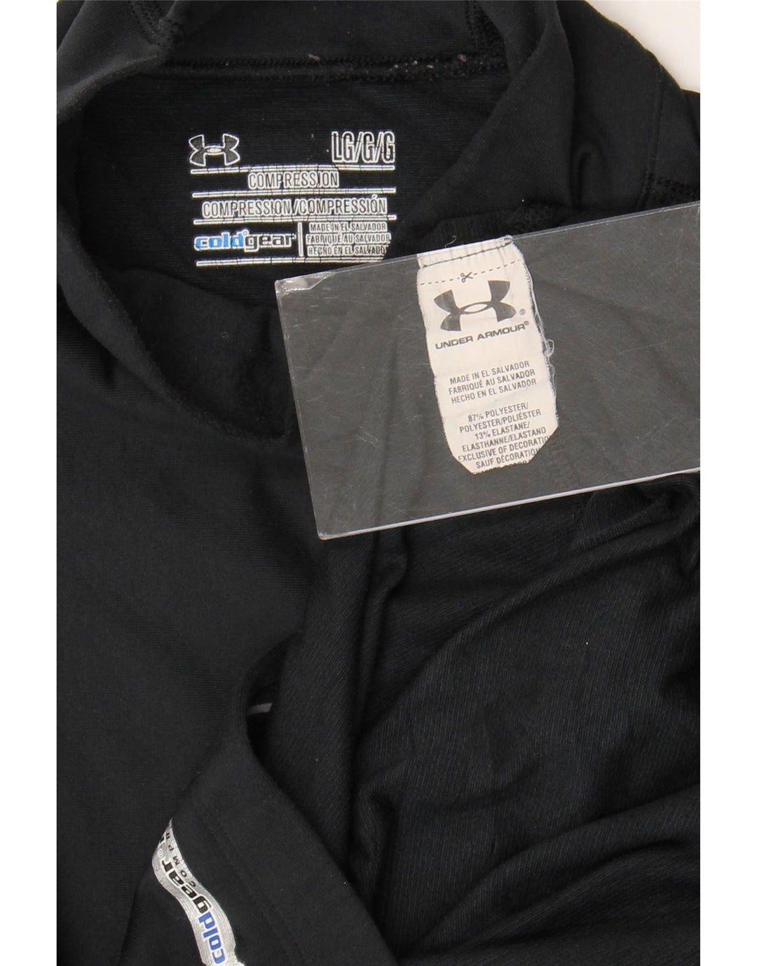 Under Armour Womens Compression Top Langærmet UK 14 Large Black Polyester