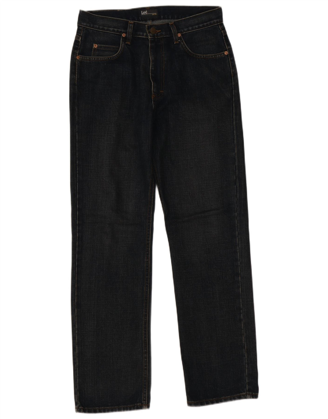 Lee Straight Jeans til mænd W30 L31 Marineblå bomuld