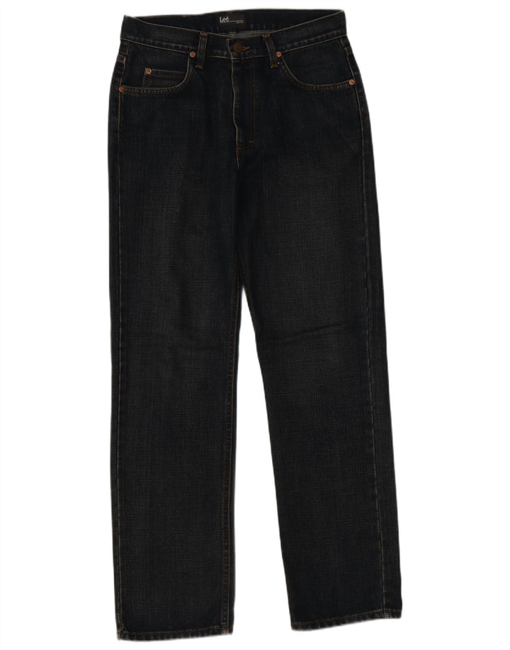 Lee Straight Jeans til mænd W30 L31 Marineblå bomuld