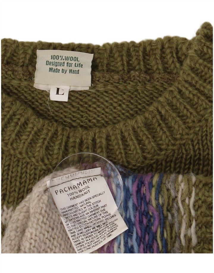 Pachamama Dame Boat Neck Jumper Sweater UK 16 Stor Flerfarvet