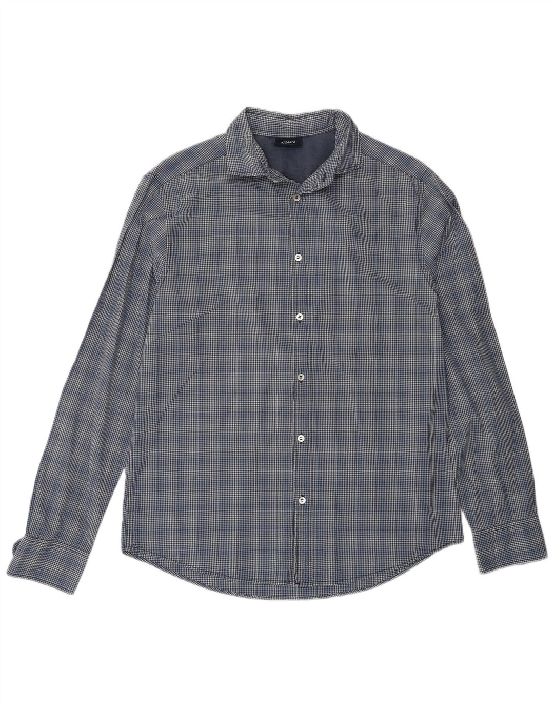 Armani Jeans Herreskjorte XL Marineblå Gingham