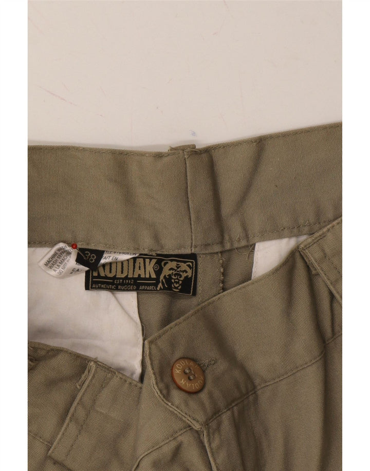 KODIAK Mens Cargo Shorts W38 XL Khaki Cotton Vintage Kodiak and Second-Hand Kodiak from Messina Hembry 