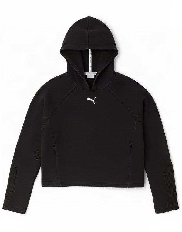 Puma Womens Crop Oversized hættetrøje Jumper UK 10 Small Black