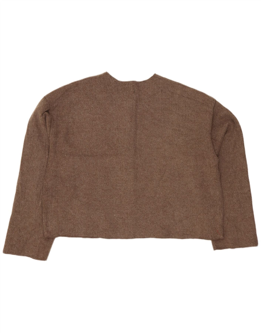 Zara Womens Crop Cardigan Sweater UK 18 XL Brun Polyester