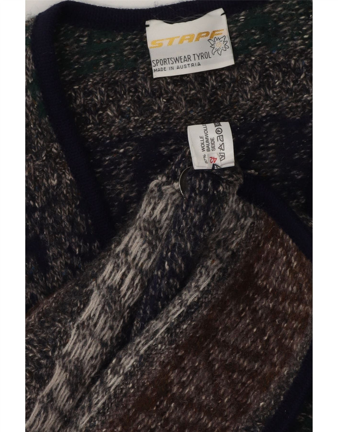 Stapf Dame Cardigan Sweater EU 42 Large Multicolored Fair Isle