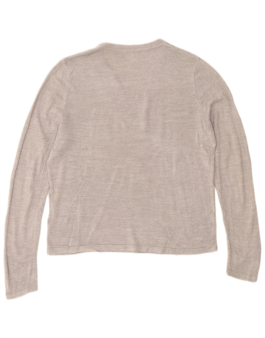 Marks & Spencer Dame sweater med rund hals DK 14 Medium Grå Akryl