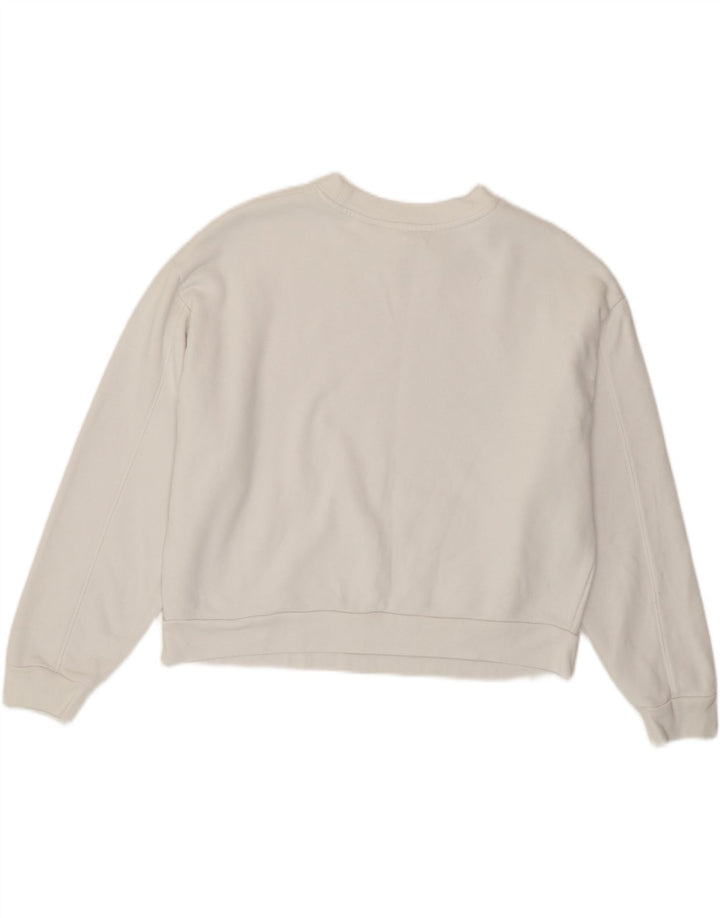 Levi's Dame grafisk oversize sweatshirt trøje UK 6 XS Hvid