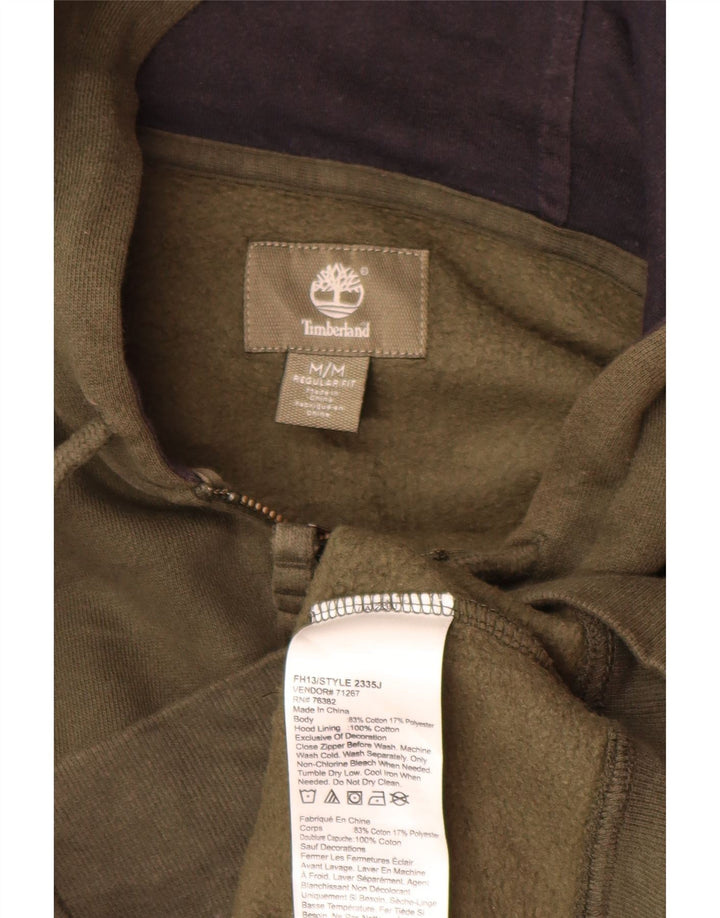 Timberland Herre Regular Fit Hoodie Sweater med lynlås Medium Khaki Bomuld