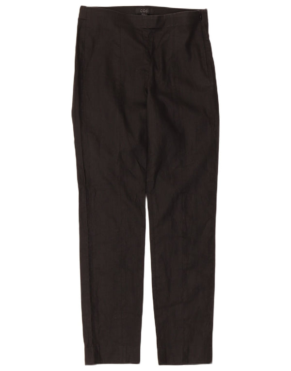Cos Lige Regular Chinobukser til kvinder EU 34 XS W26 L26 Sort Bomuld