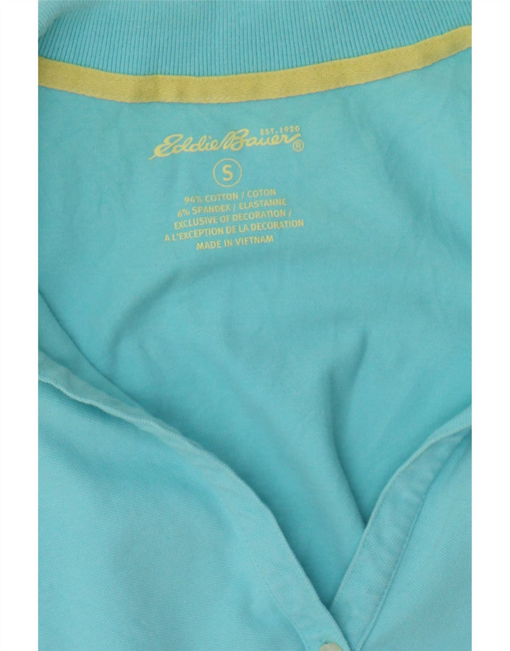 EDDIE BAUER Womens Polo Shirt UK 10 Small Turquoise Vintage Eddie Bauer and Second-Hand Eddie Bauer from Messina Hembry 
