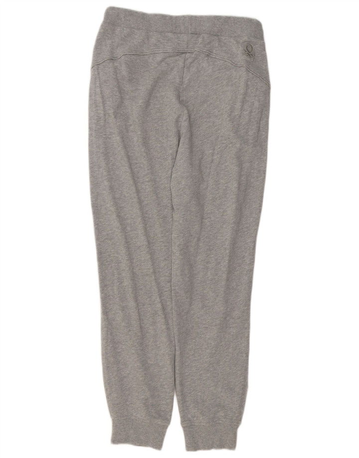 BENETTON Mens Tracksuit Trousers Joggers Large Grey Flecked Cotton