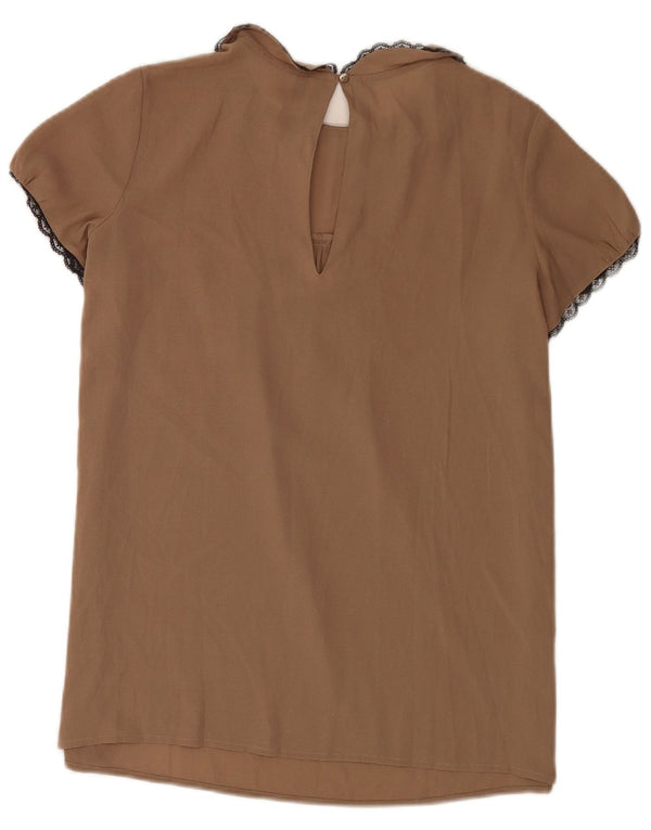 Benetton Damebluse Top UK 10 Lille Beige Polyester