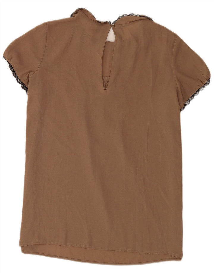 Benetton Damebluse Top UK 10 Lille Beige Polyester