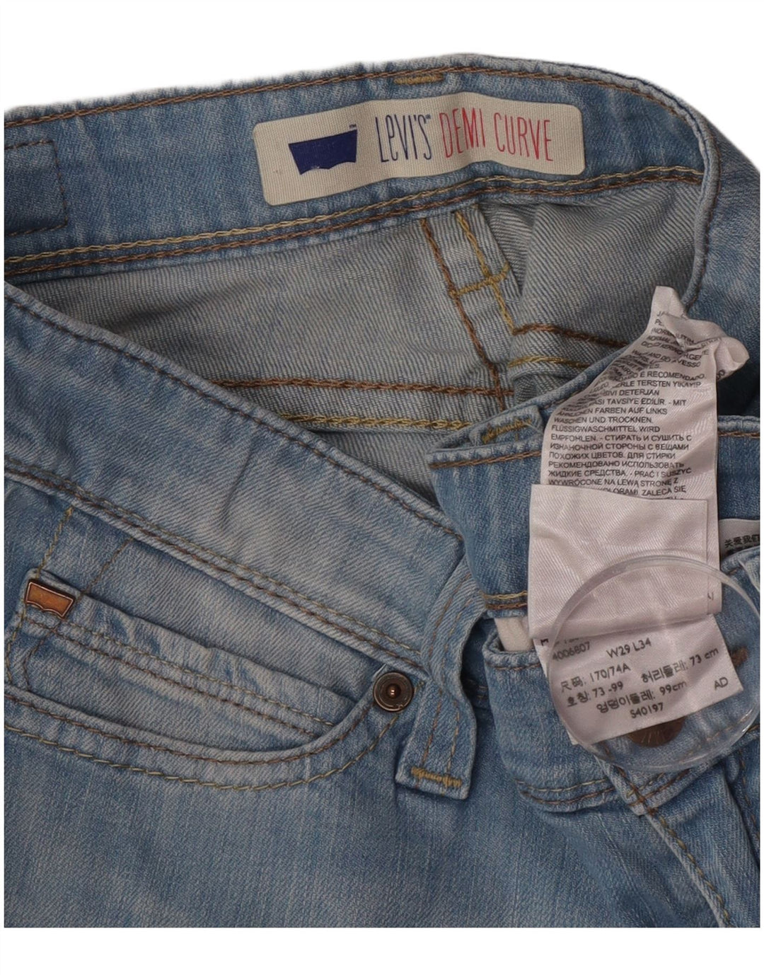 Levi's Dame Demi Curve Slim Jeans W29 L34 Blå Bomuld