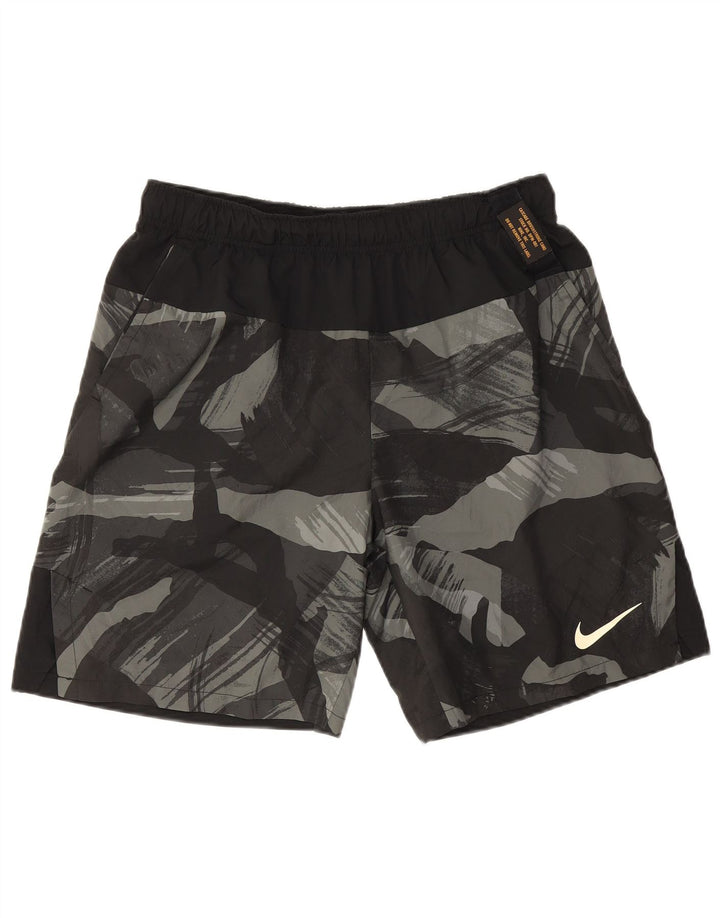 Nike Herre Dri Fit Sportshorts Large Black Camouflage Polyester