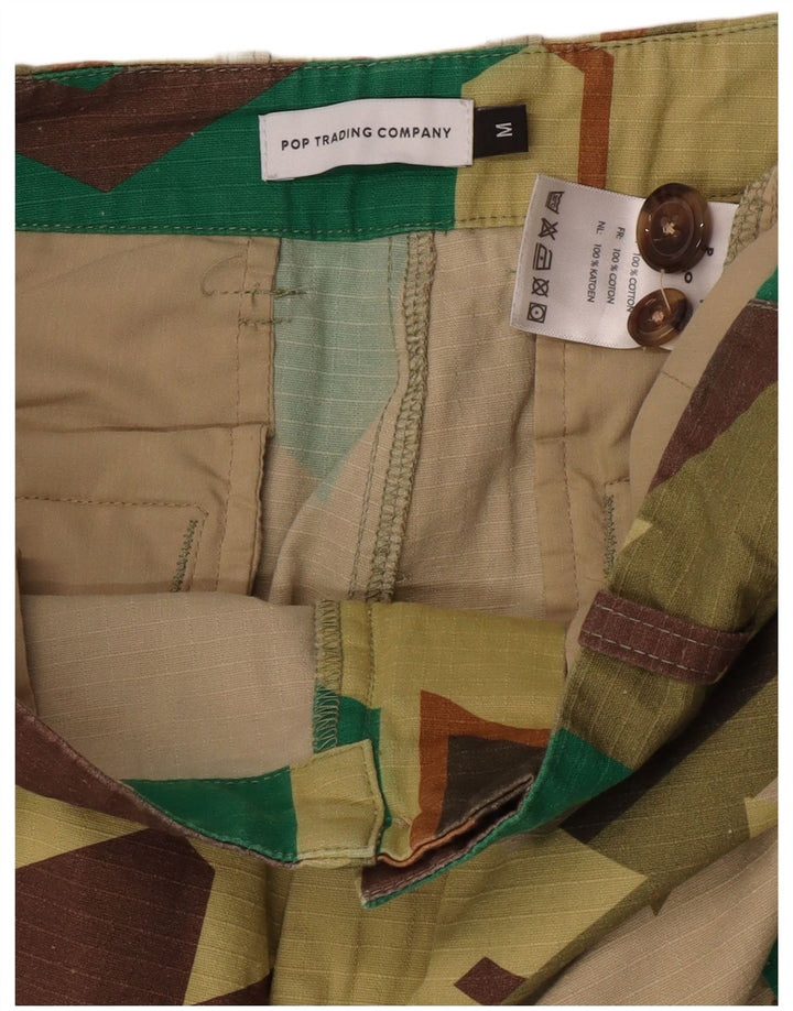 Vintage Herre Cargo Bukser Medium W32 L28 Flerfarvet geometrisk bomuld