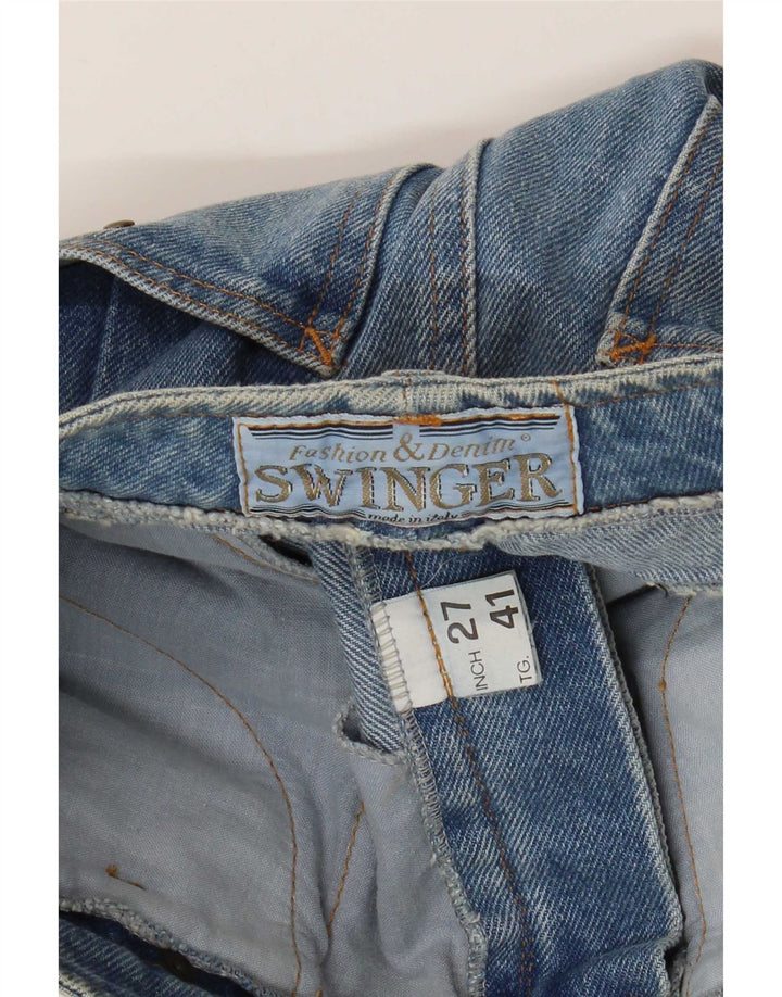 Swinger Dame Denim Nederdel IT 41 Medium W27 Blå Bomuld