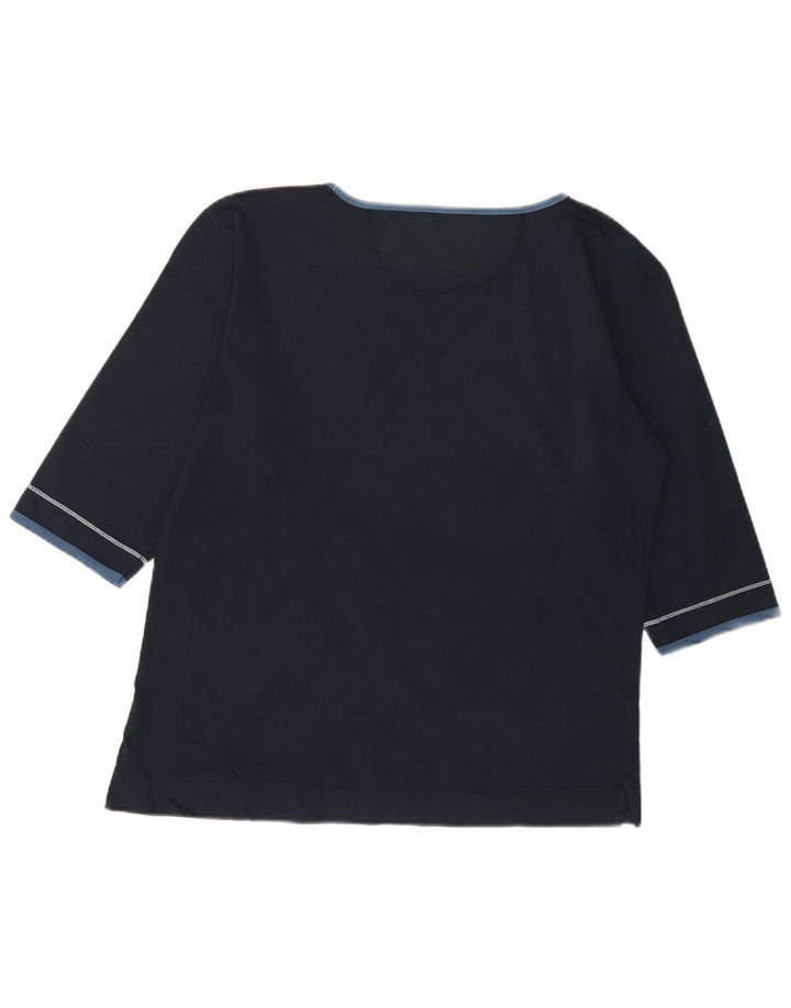 Champion Dame Top 3/4 ærmer UK 18 XL Navy Blue Bomuld
