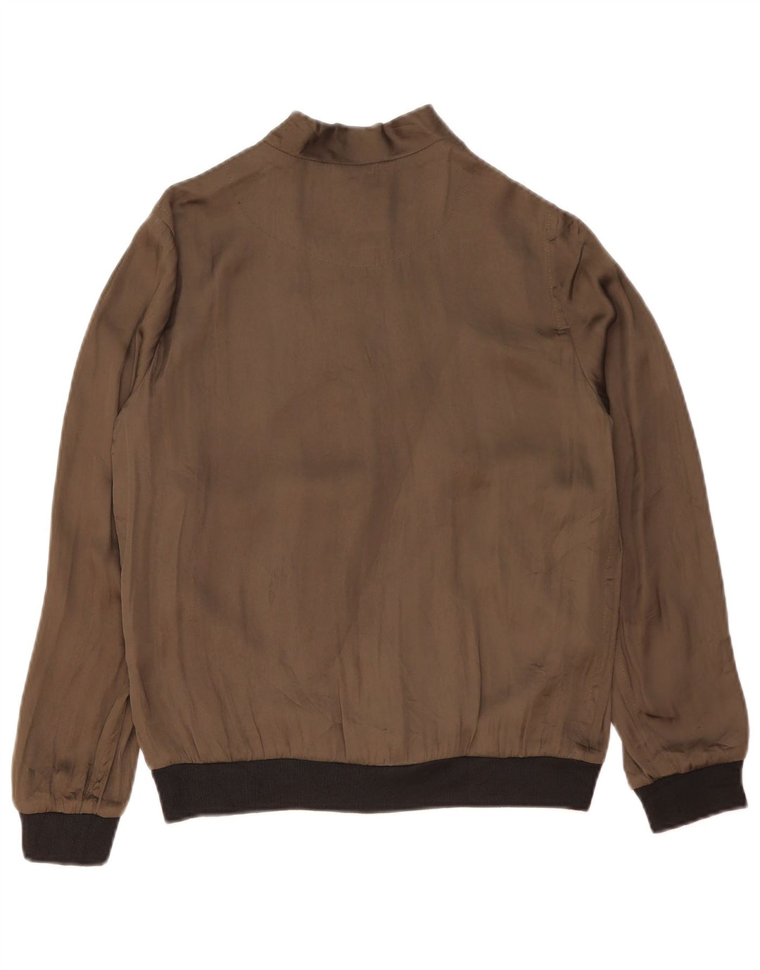 Zara Womens Oversized Bomber Jacket UK 10 Small Khaki Colourblock Polyester