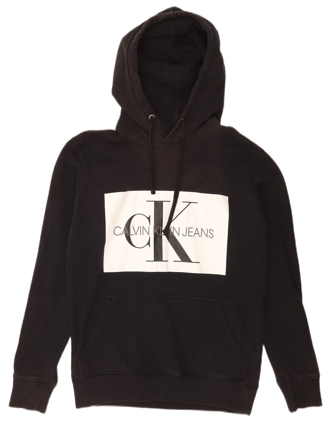 Calvin Klein Jeans Grafisk hættetrøje til mænd, lille sort