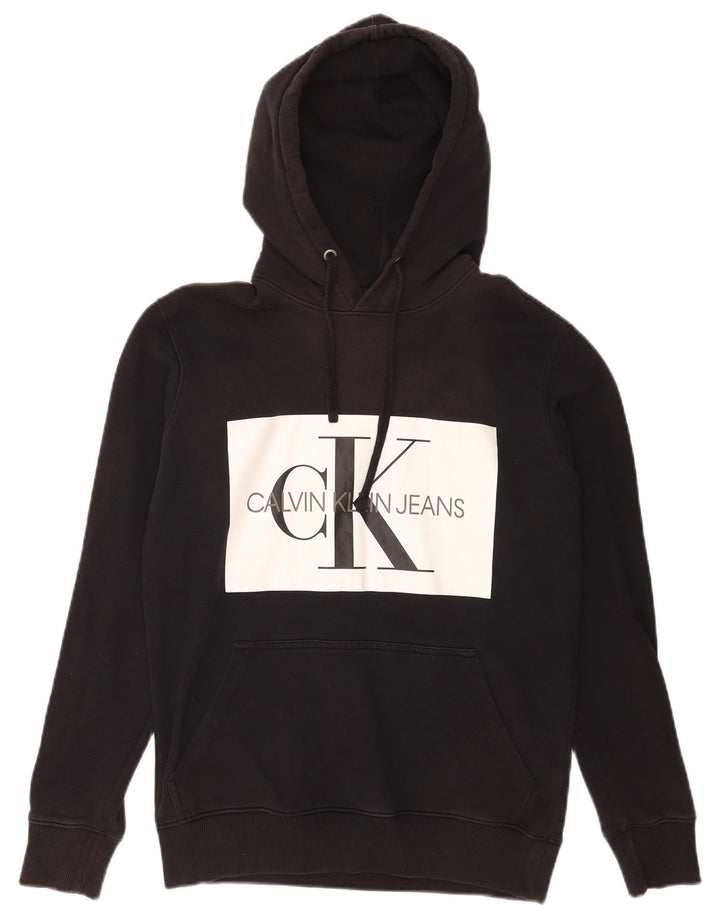Calvin Klein Jeans Grafisk hættetrøje til mænd, lille sort