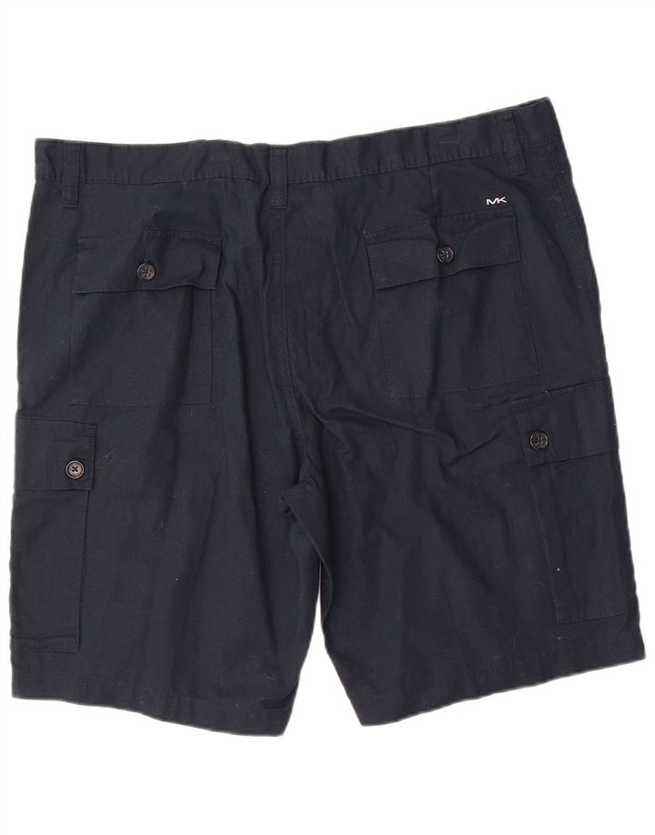 Michael Kors Herre Cargo Shorts W40 XL Navy Blue Linen