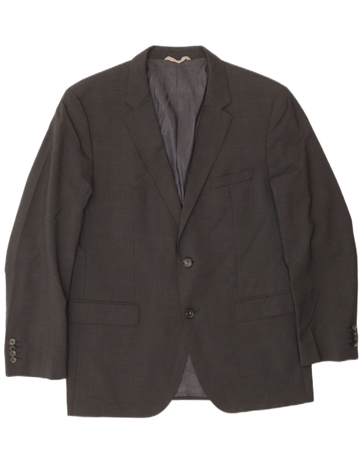 Hugo Boss Herre 2-knaps blazerjakke EU 52 XL Grå uld