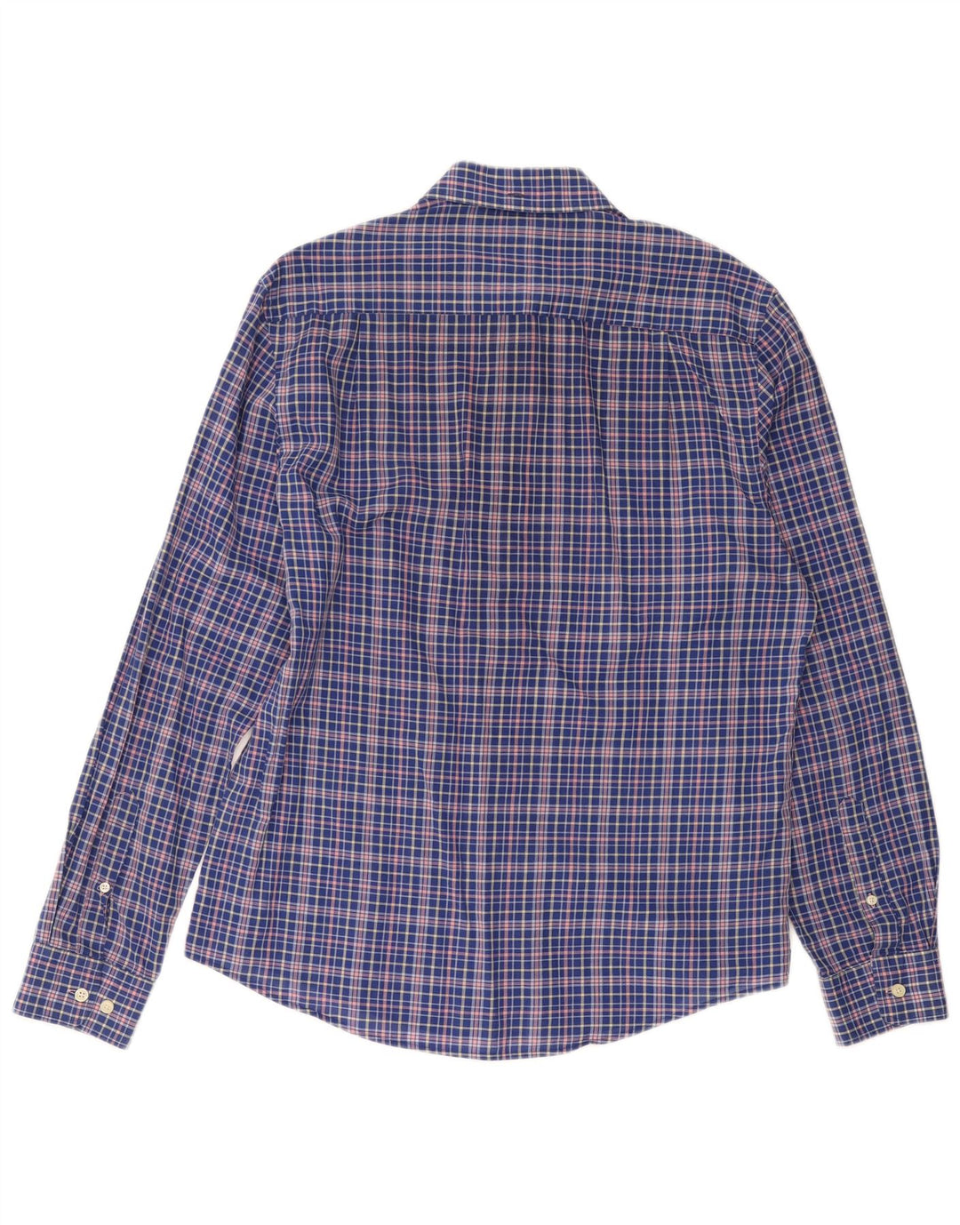 CREW TØJ Herre Casual Fit skjorte Stor blå ternet bomuld