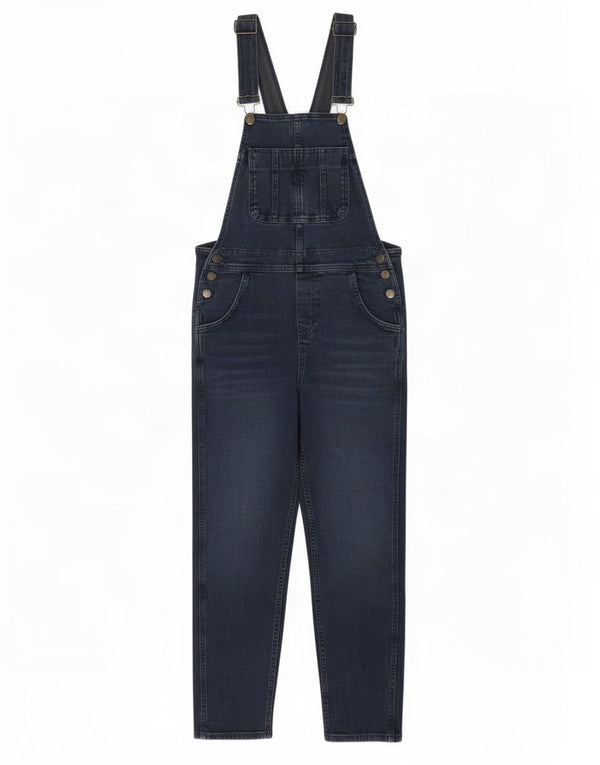 Fat Face Dame Dungarees Slim Jeans UK 10 Small W32 L27 Marineblå Bomuld