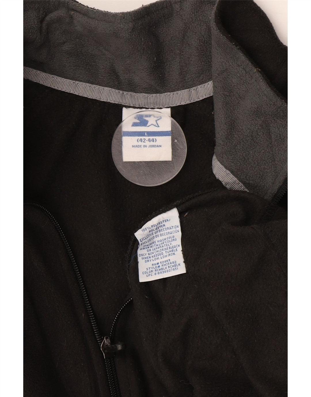 Starter Herre Fleecejakke UK 40 Stor Sort Polyester